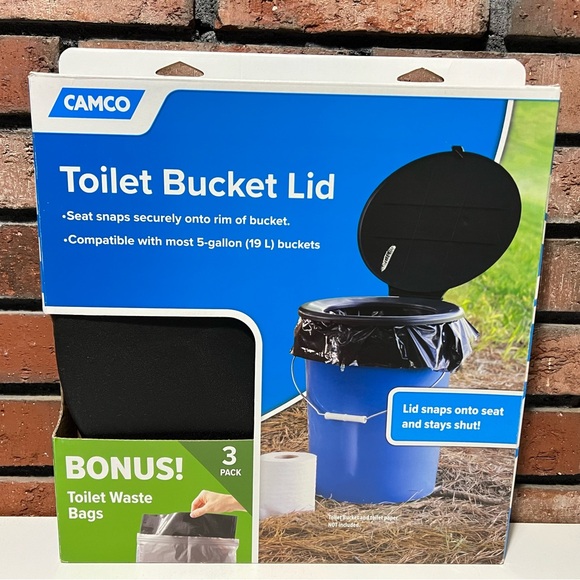 Camco Other Camco Bucket Toilet Seat With Lid With Leak Proof Waste